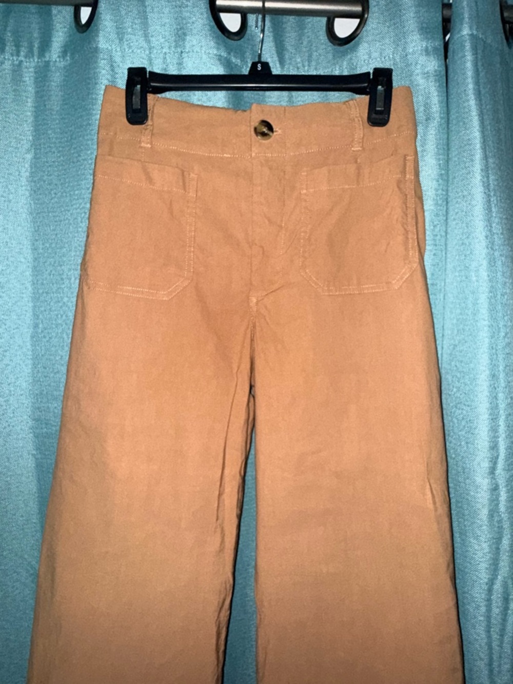 Maeve Anthropologie The Colette Cropped Wide Leg Pants Camel Size 28 - Picture 4 of 8